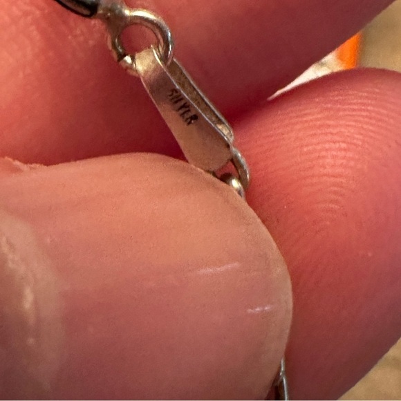 Vintage GUCCI Necklace. Double G Gucci Logo Sterling Silver Pendant - Picture 9 of 10